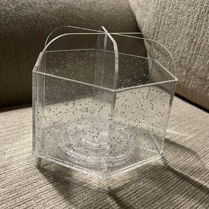 Clear glittery pencil sliding holder